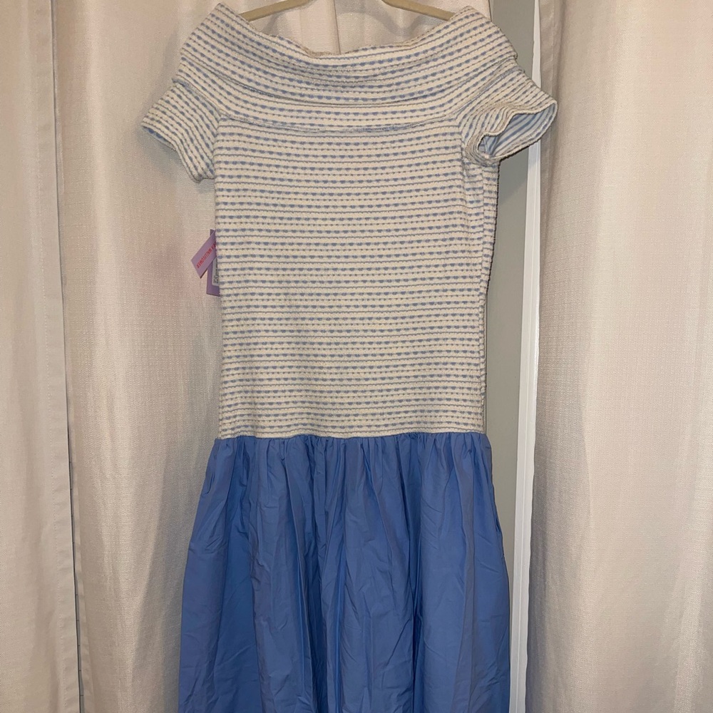 Never a Wallflower Blue and White Maxi Dress